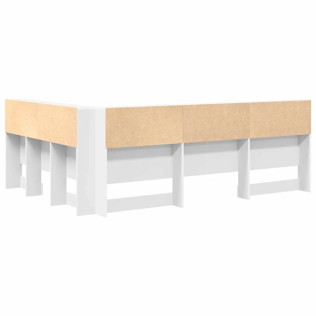 Testata contenitore Bianco 150 cm Legno multistrato 3335493