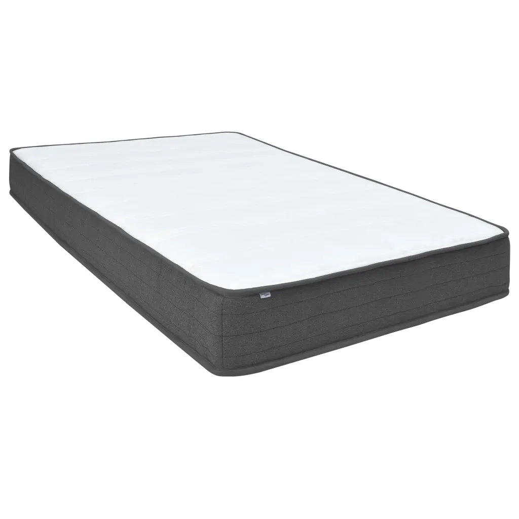 Letto a Molle Grigio Scuro in Tessuto 160x200 cm