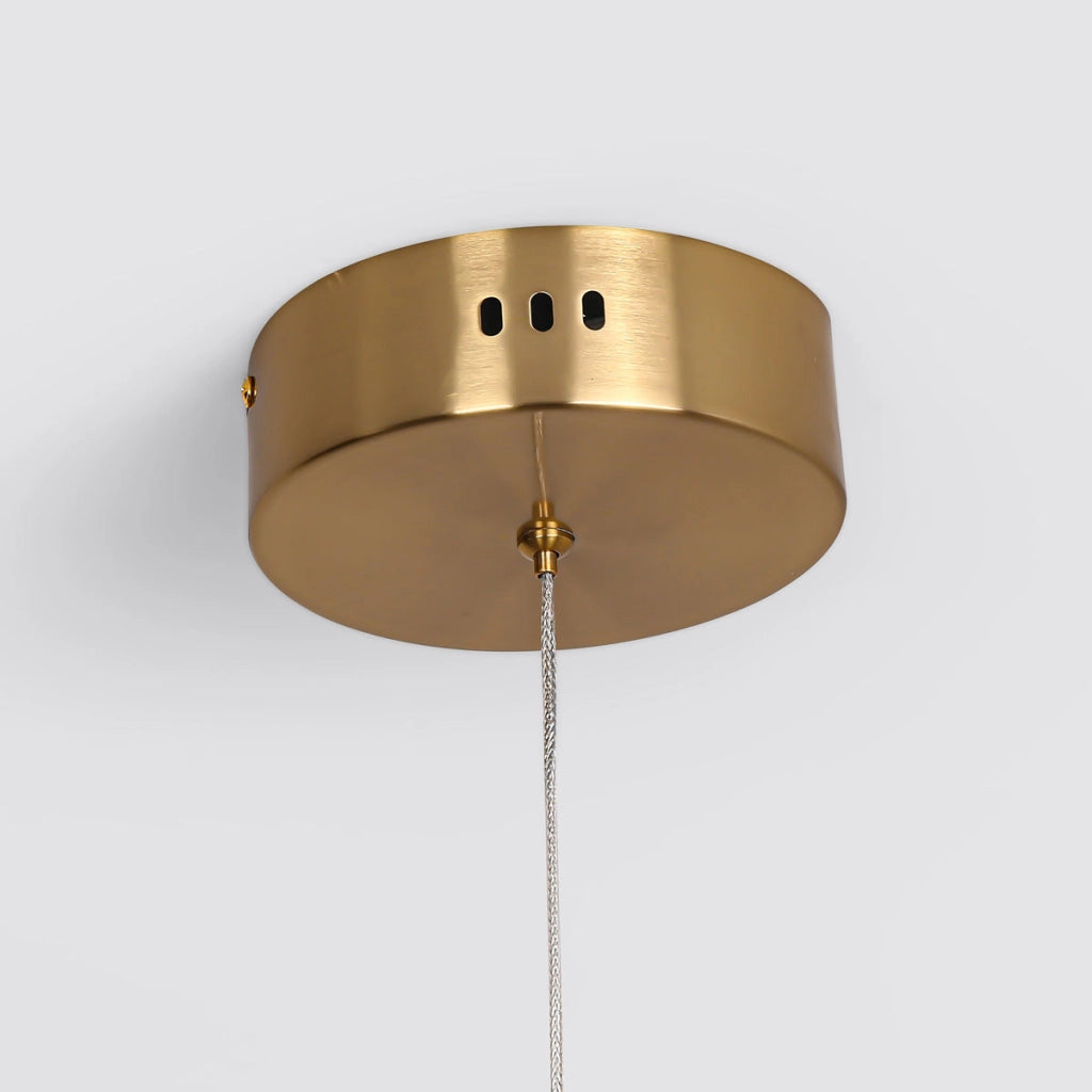 Lampada a sospensione LED Meleca 36W oro/bianco telecomando