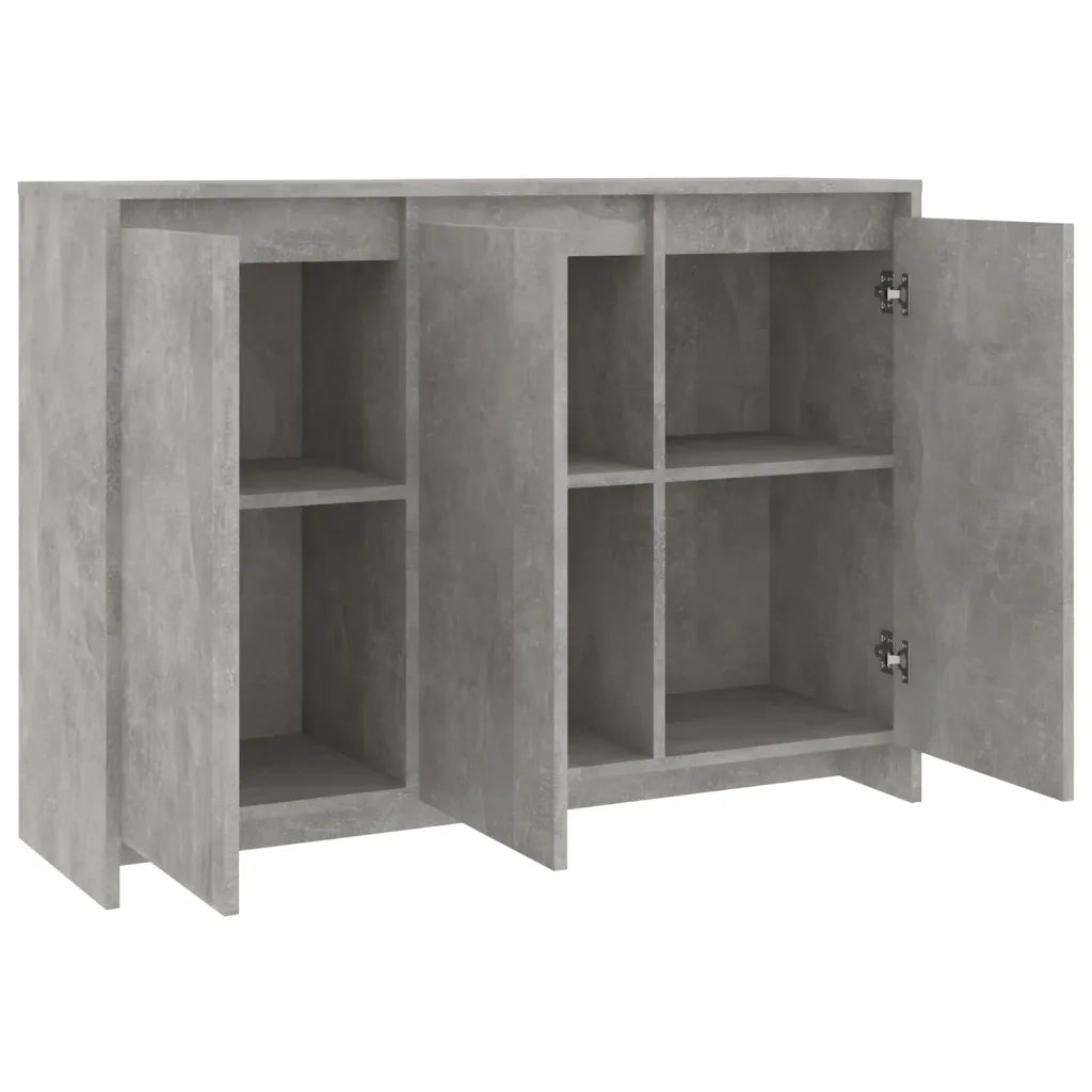 Credenza-Buffet-Armadio da cucina Grigio Cemento 102x33x75 cm in Truciolato