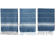 TELO MARE ZUMA IN COTONE- - cm.90X180 - colore blu - 3 pezzi XTRA