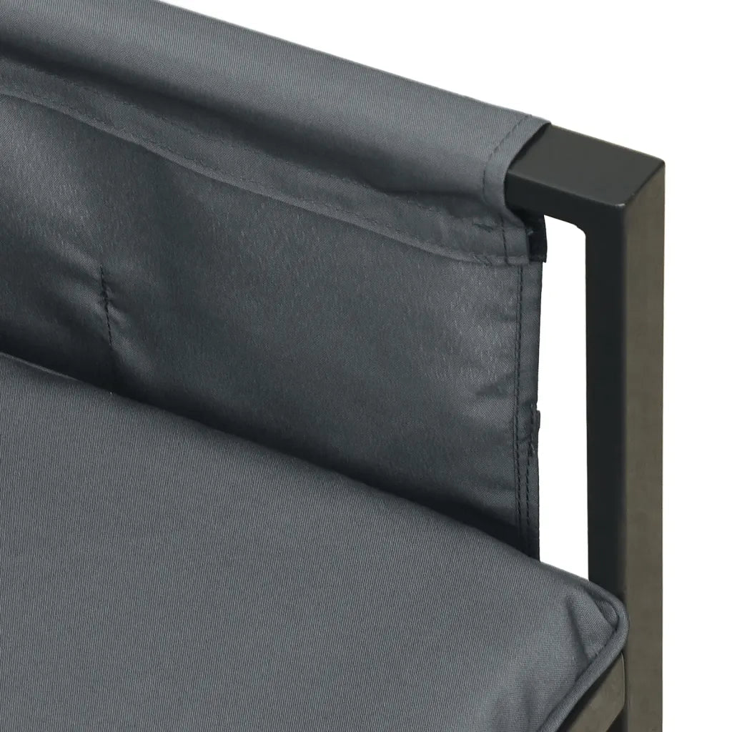 Set Salotto da Giardino 2 pz | Set di Mobili da Esterno in Acciaio Antracite