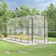 Serra Trasparente 160x400x190 cm PVC Acciaio Verniciato Polvere 317247