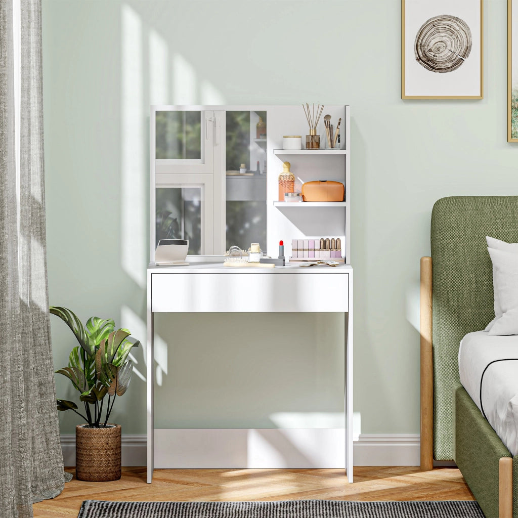 Scrivania Trucco con Specchio ¨C Minimal ¨C Bianco