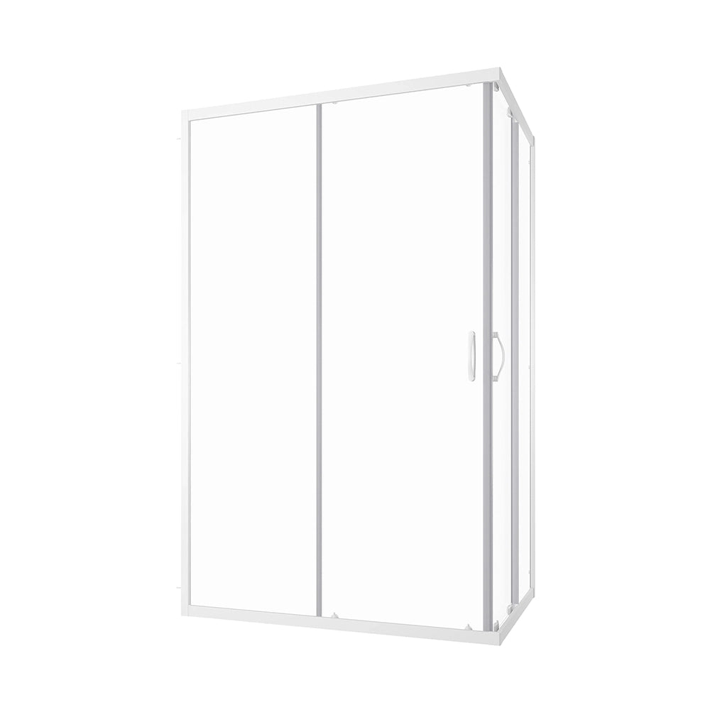 Box doccia angolare 70x90 cm trasparente 4 mm profili bianchi | Grenada