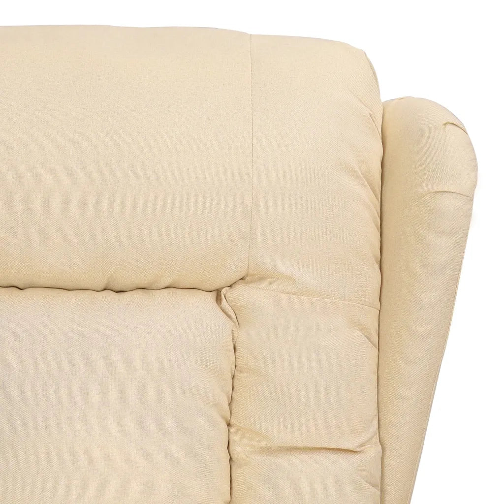 Poltrona | Sedia Relax Reclinabile in Tessuto Crema