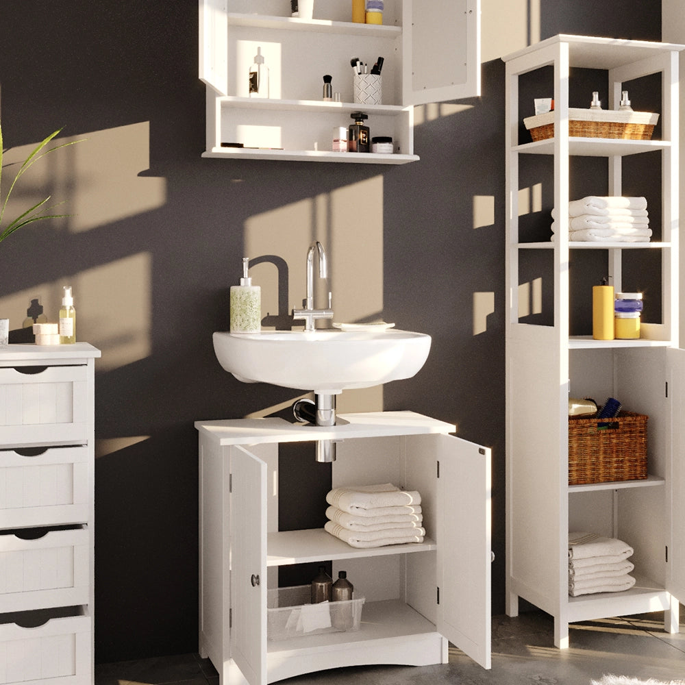 Vicco Set mobili bagno Bianco 4 parti