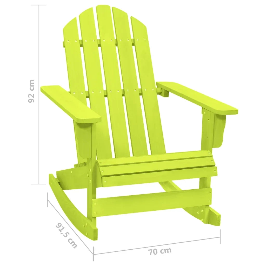Sedia a Dondolo Giardino | Sedie da Esterno Adirondack in Legno di Abete Verde