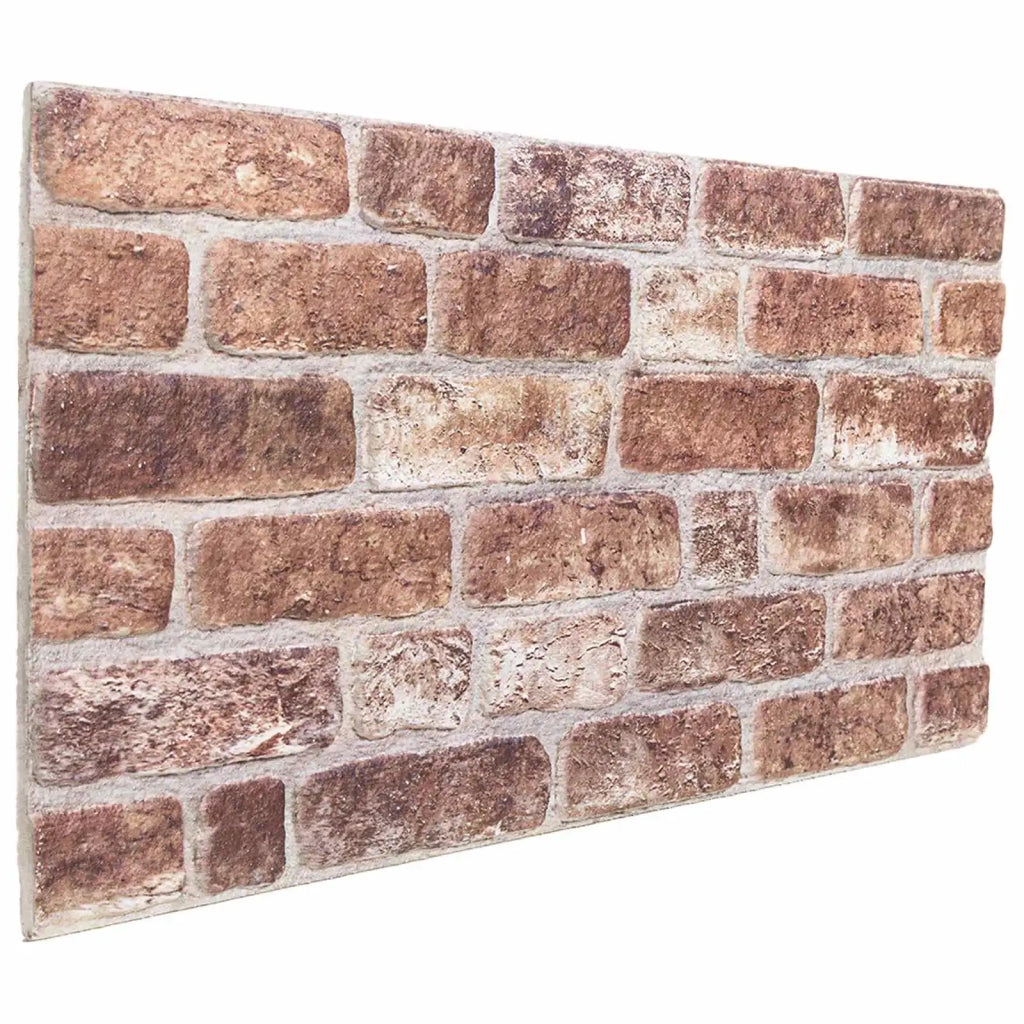 Pannelli da parete 10 pz 100 x 50 cm Marrone Schiuma EPS 42046098