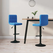 Sgabelli da Bar 2 pz Blu in Velluto 334309