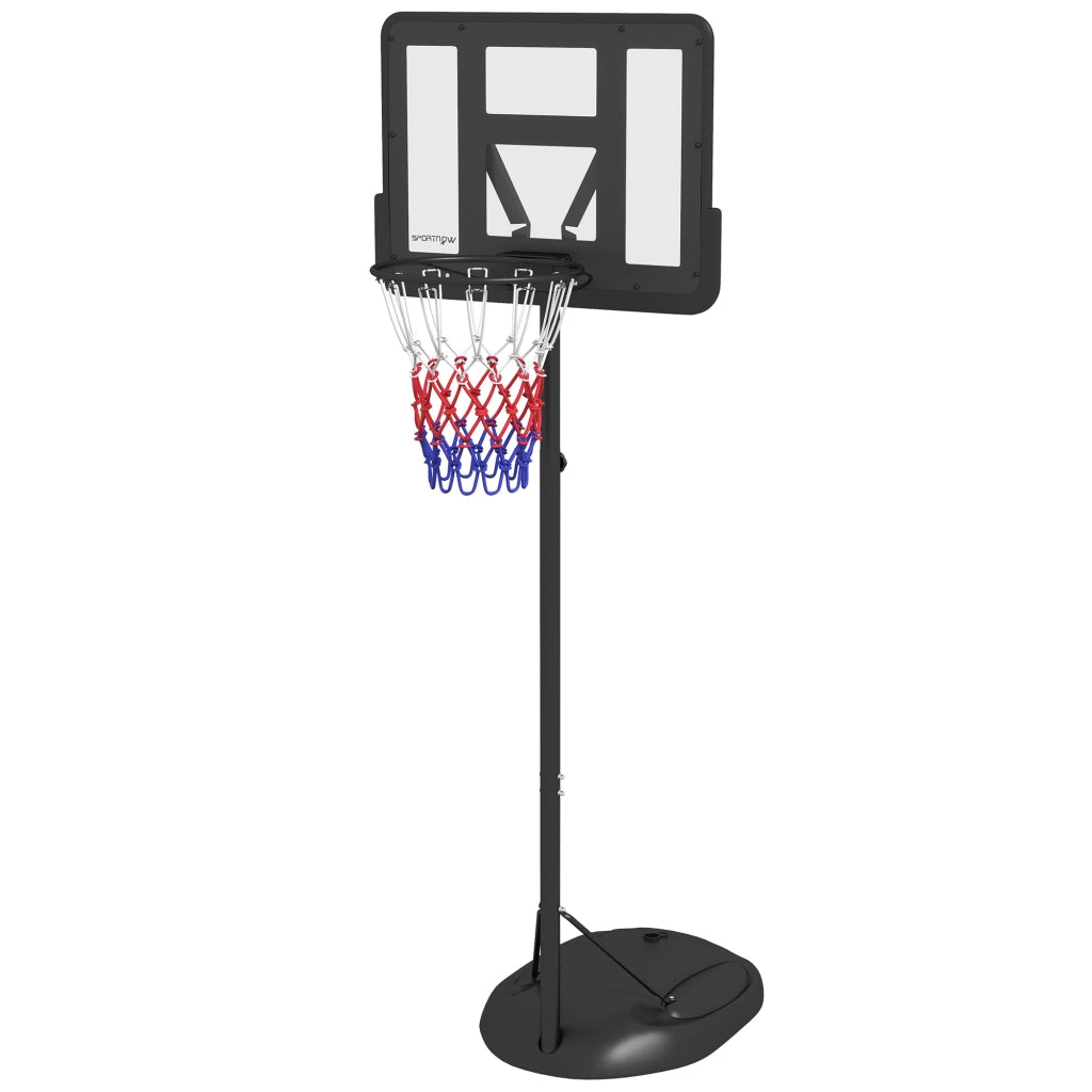 Canestro da Basket Regolabile per Esterno con Ruote e Base ¨C Minimal ¨C Nero 216-277 cm