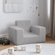 Divano per Bambini Grigio Chiaro in Morbido Peluche 4104773