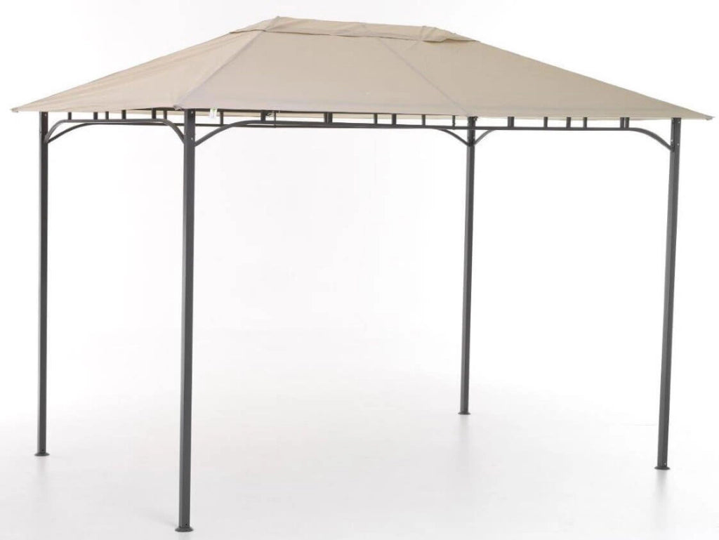 Gazebo da Giardino 3x2m in Ferro e Poliestere Rodi Beige