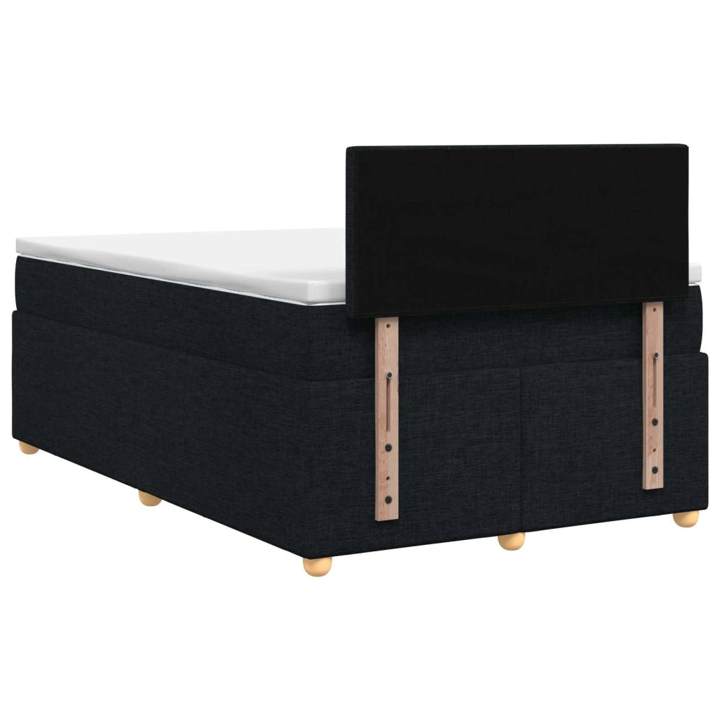 Letto box spring con materasso Nero 120 x 200 cm Tessuto 3450939