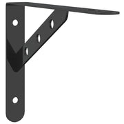 4 pz Staffe per Mensola | Ripiano | Scaffale 23,5x2,5x15,5 cm in Acciaio Inox Nero