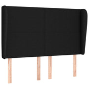 Testiera | Testata ad Orecchio Nera 147 x 23 x 118/128 cm in Tessuto