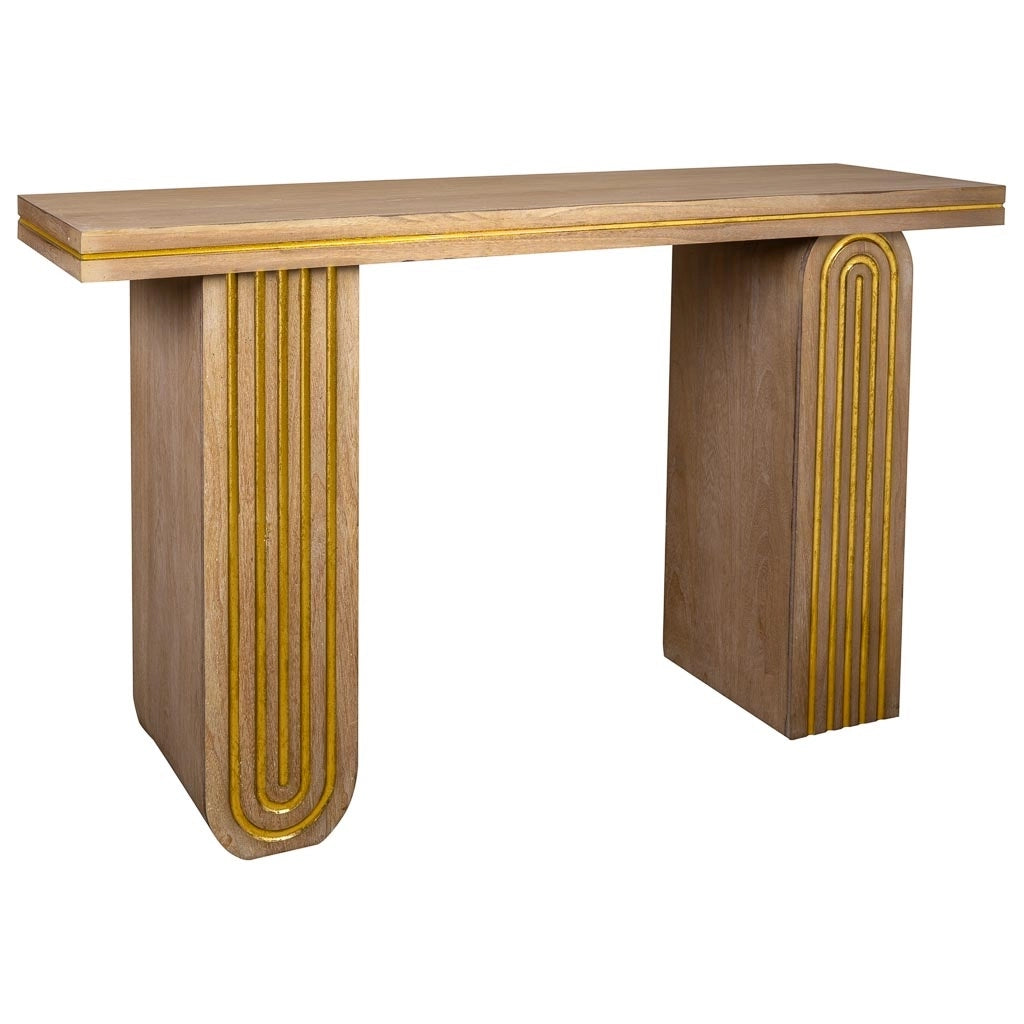 Mobile da ingresso in legno marrone 140.5x40x81.5