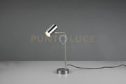 MARLEY LAMPADA DA TAVOLO SPOT CILINDRO ACCIAIO H. 45CM 1 LUCE ATTACCO GU10