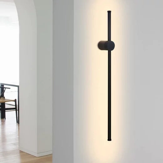 ZMH Applique LED nera dal design moderno e illuminazione rotante per scale per corridoio