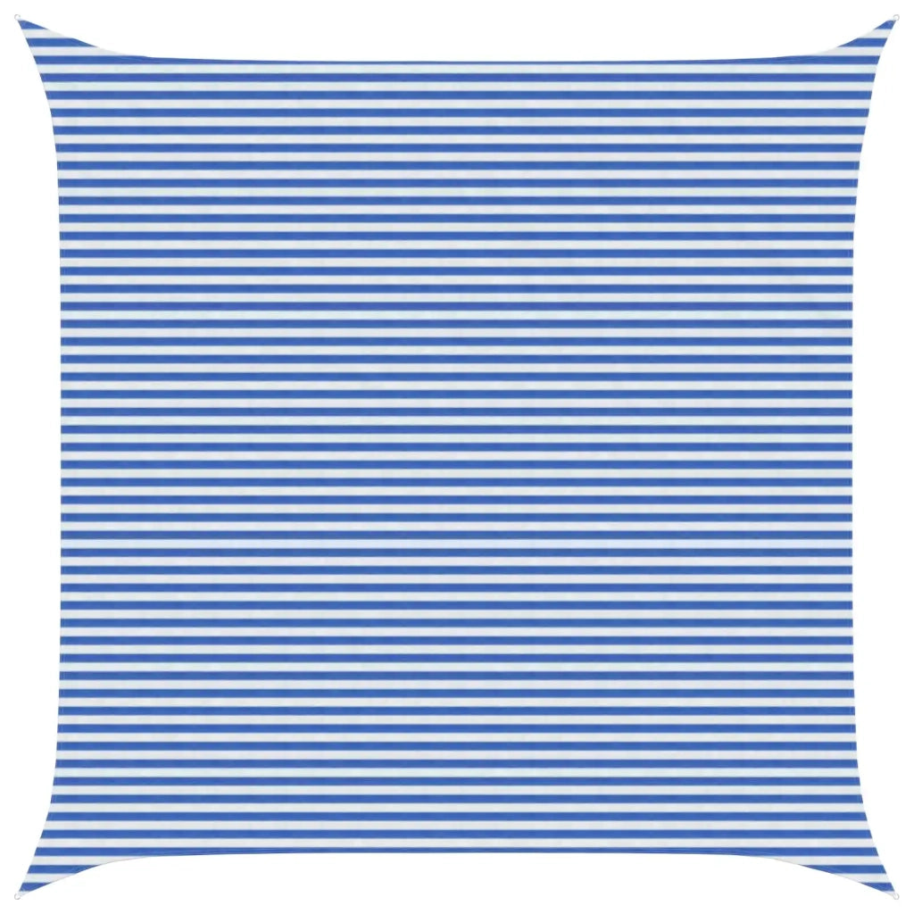 Telo Ombra Blu e Bianco 7 x 7 m HDPE 42032874