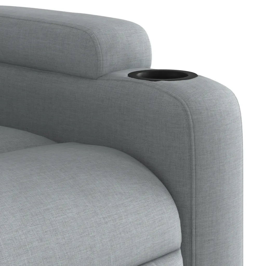 Poltrona reclinabile in tessuto grigio chiaro 3205508