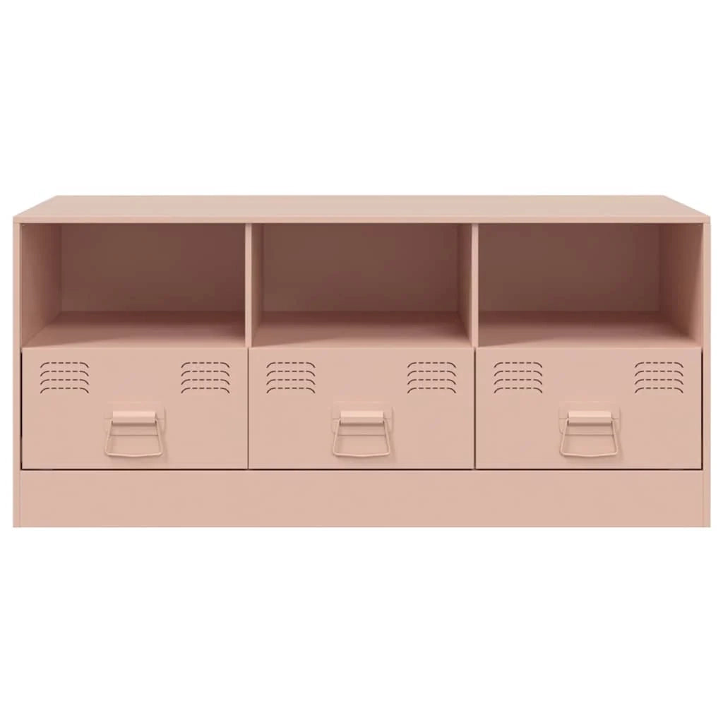 Mobile TV multimediale scaffale TV mobile TV sala da pranzo soggiorno camera da letto rosa 99 x 39 x 44 cm acciaio rosa 02_0028303