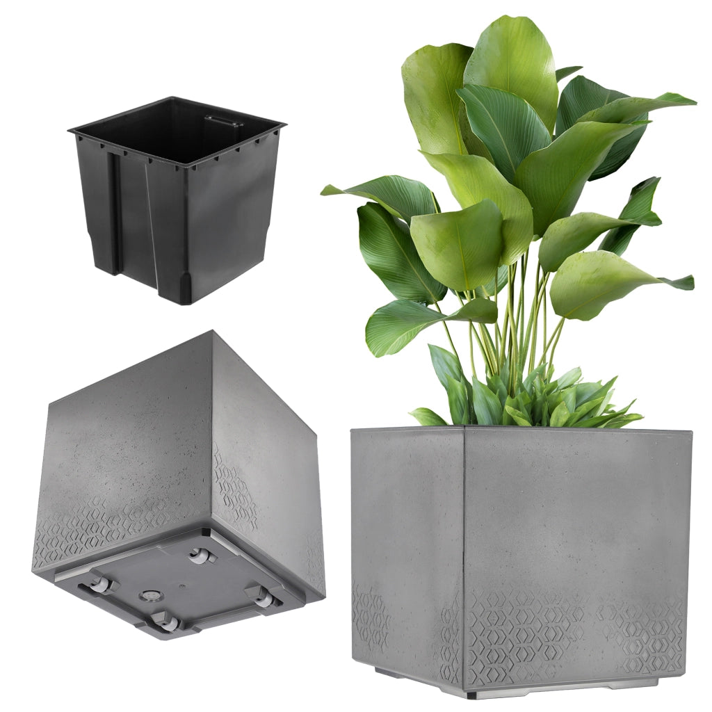 KADAX Zestaw Kwietnik KARO ECO recycled 400x400 be