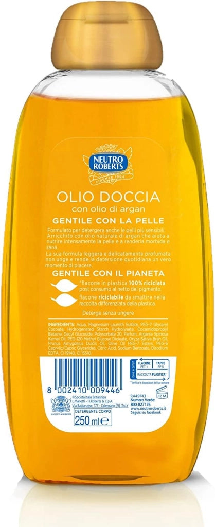 NEUTRO ROBERTS DETERGENTE OLIO DOCCIA 250ML CON OLIO ARGAN