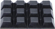 Pads in gomma autoadesivi 12x12x6mm - Set da 12 pezzi