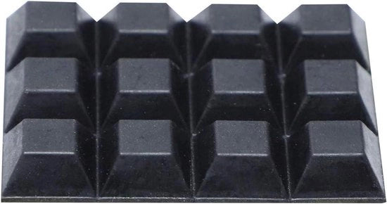 Pads in gomma autoadesivi 12x12x6mm - Set da 12 pezzi