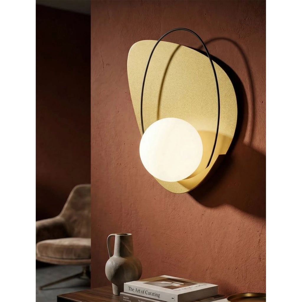 Lampada a Parete VKH72, Oro, Metallo, 28x17x32 cm