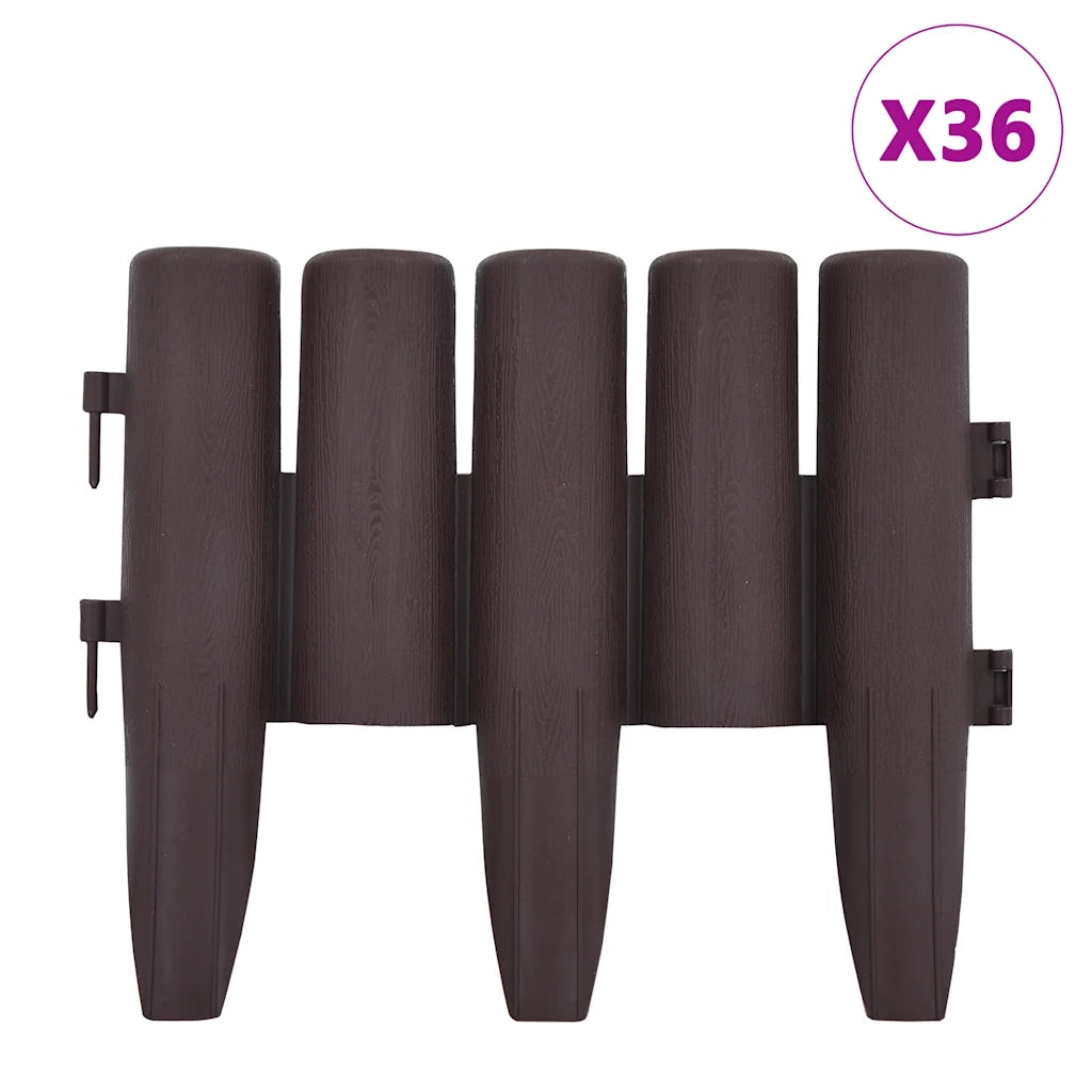 Bordature per Prato 36 pz Marroni 10 m in PP CFW6885585