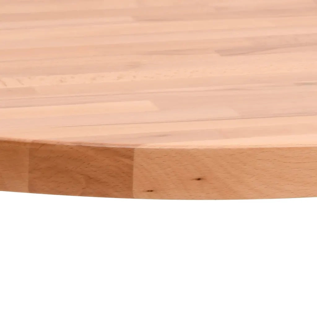 Piano per Tavolo | Superficie Tavolo | Piano Scrivania ?40x4 cm Rotondo in Legno Massello di Faggio