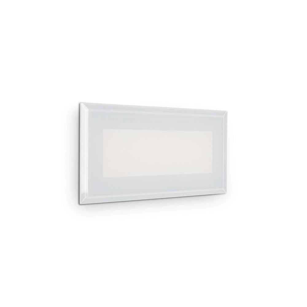 Faretto Moderno Indio Alluminio Bianco Led 8W 3000K Luce Calda