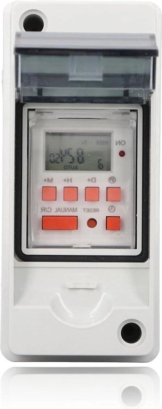 Regolatore Digitale di Orario per Pompanti Acquatici - Impostazioni Timer Display LCD - AC 85-265V - Regolatore Elettronico di Orario.