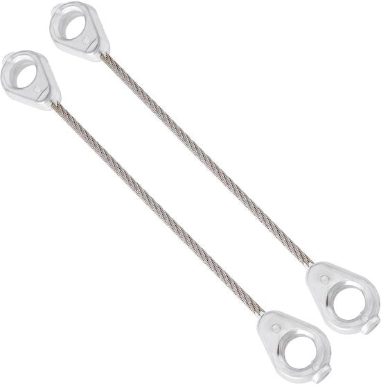 Cavi elettrici per trattori - 2 pezzi - Compatibili con MTD/Cub Cadet - 746-0970/946-0970 - 14,6 cm - 9,5 mm di diametro - Cavo in acciaio resistente all'usura - Cavi per trattori