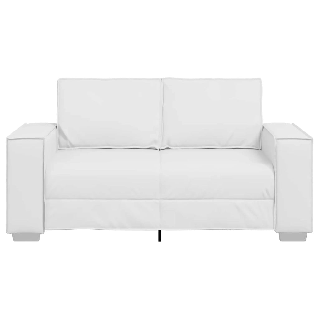 Divano a due posti Bianco 160 cm Pelle Sintetica 4105051