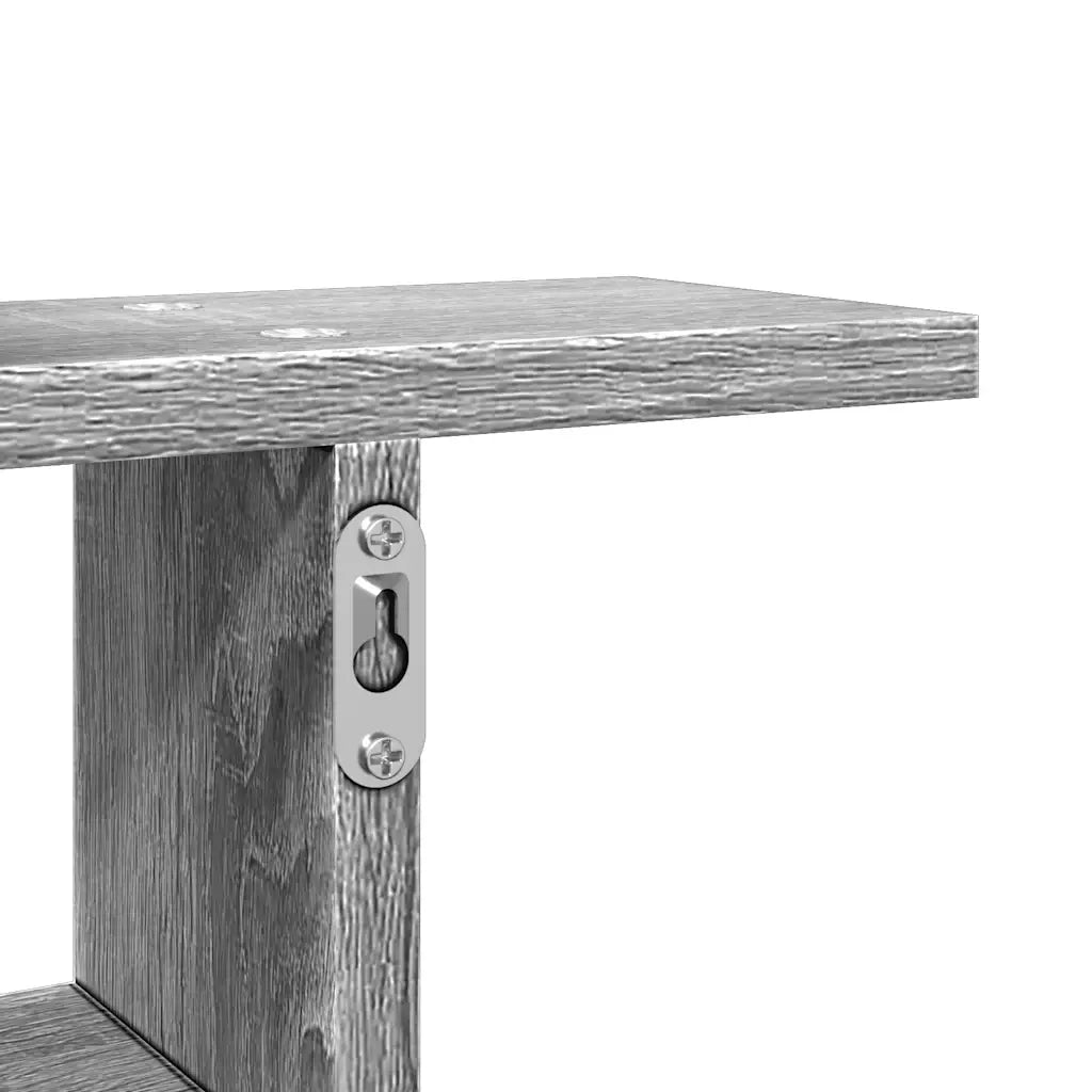 2 pz Mensole a Parete | Scaffale Parete | Ripiano a parete Grigio Sonoma 38x12x38 cm in Truciolato