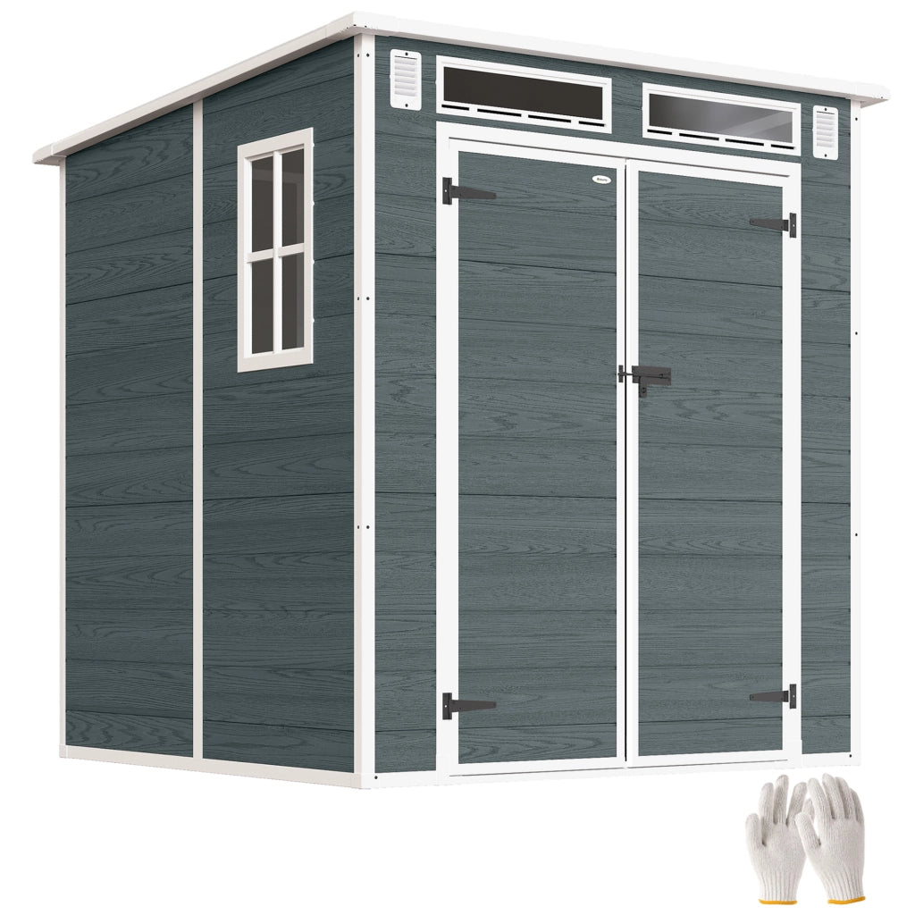 Casetta da Giardino ¨C Minimal ¨C Resina Grigio 3,3 m2