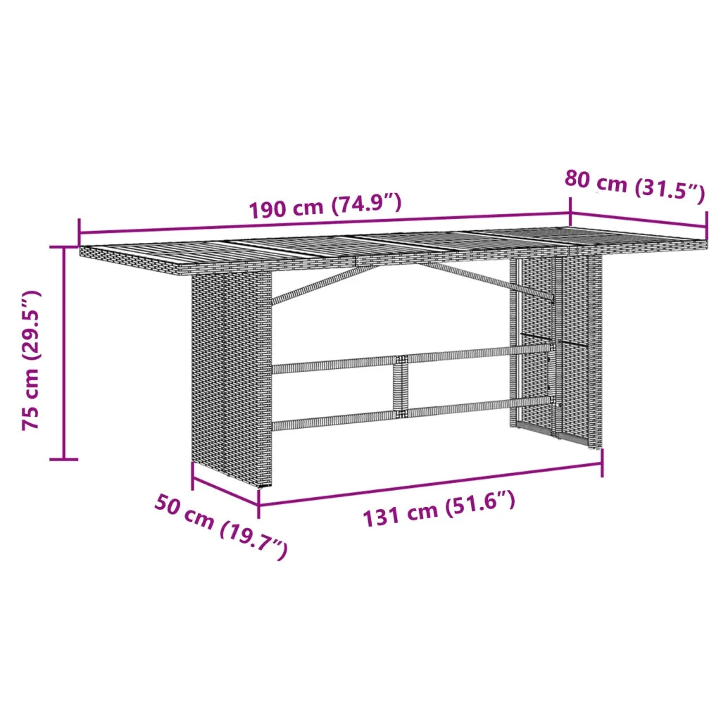 Set Bistrò da Giardino 9 pz con Cuscini in Polyrattan Nero 3276966