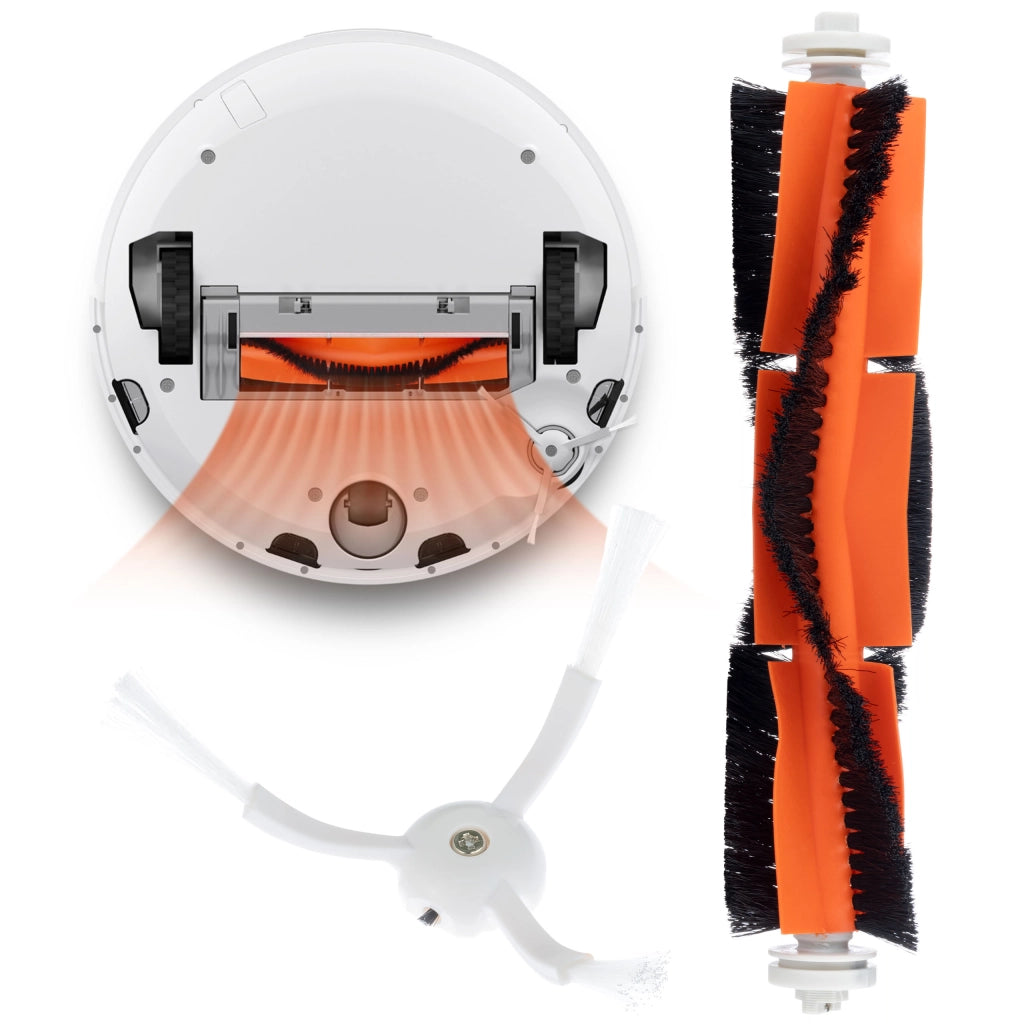 Set di Ricambio per Xiaomi Mi Vacuum – Spazzola Rotante + 2 Spazzole Laterali | Compatibile con MiJia