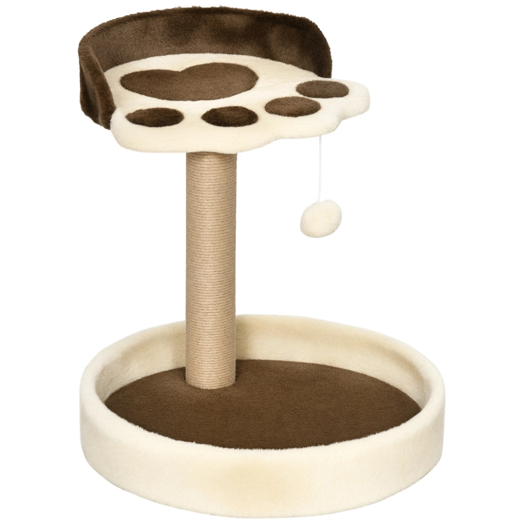 Torre per Gatti con 2 Cuscini e Poste di Yute ¨C Zephmum ¨C Marrone 44 cm