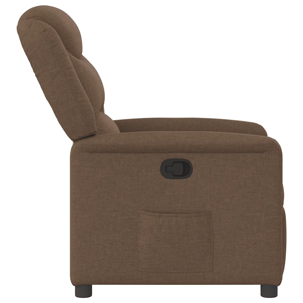 Poltrona Reclinabile in Tessuto Marrone 4015600
