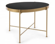 Tavolino Rashida Oro 63x46 in Metallo