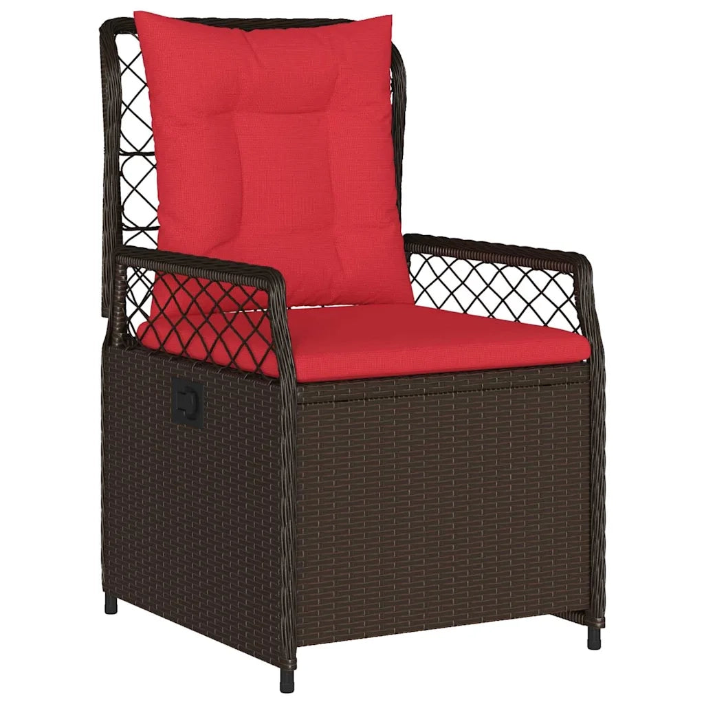 Set da Pranzo per Giardino 5 pcs Marrone polyrattan 3381046