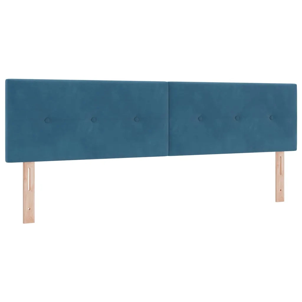 Letto a Sorgente LED con led Blu Scuro 180 x 200 cm Velluto