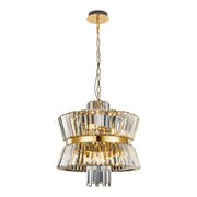 Lampadario in cristallo glamour oro Aurelia 12xE14 Milagro
