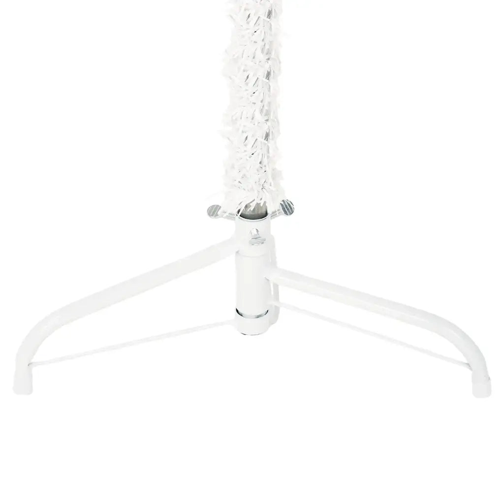 Albero Natale Artificiale Sottile a Metà Supporto Bianco 210 cm 344567