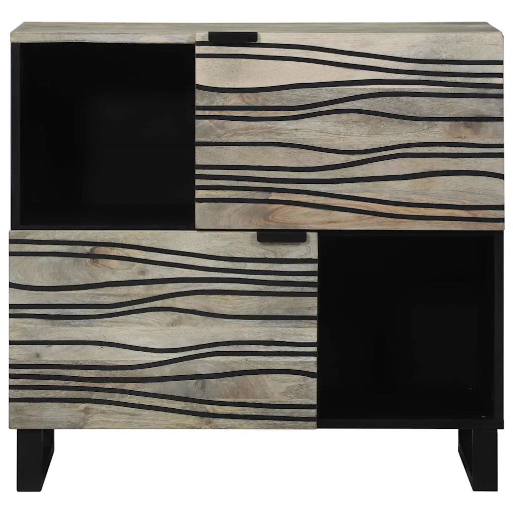 Credenza | Madia | Buffet da pranzo | Armadio da pranzo Bianco 80 x 33 x 75 cm legno massello di mango