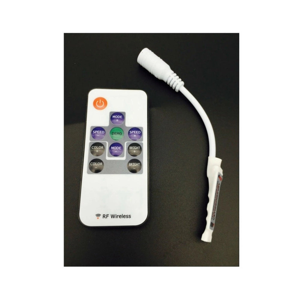 Trade Shop - Rgb Led Controller Rf Wireless Centralina Telecomando Colori 5-24v 3x4a 12a -